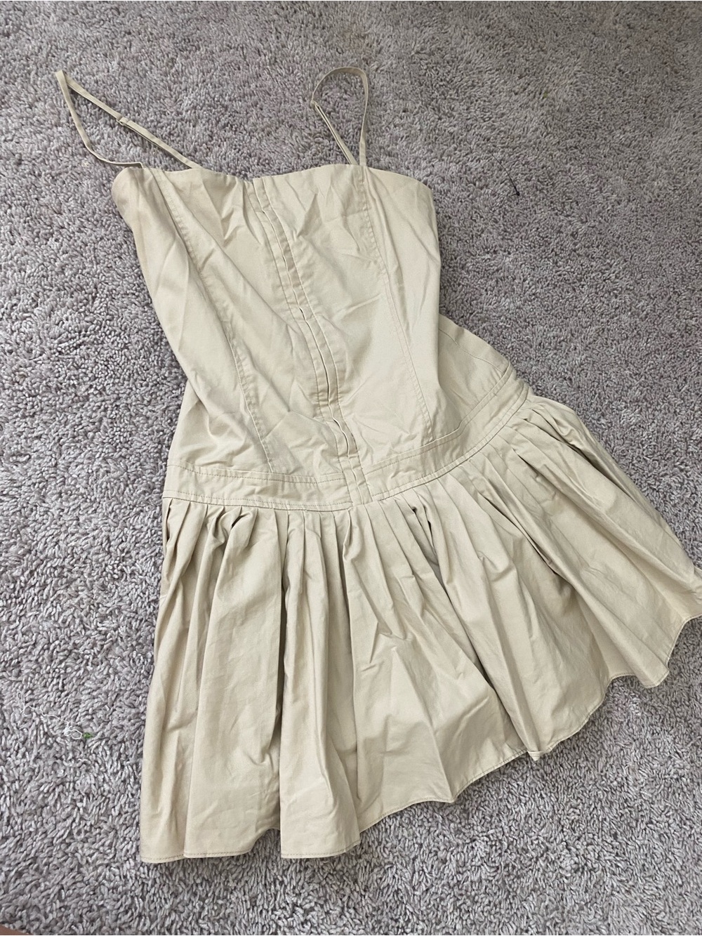 Anthropologie Mare Mare Square-Neck Pleated Mini Dress - Picture 3 of 4